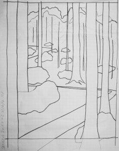 Sketch of Seneca Rocks #2 Susan L Feller