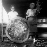Blanche and Otha McDonald with rug, archival photo